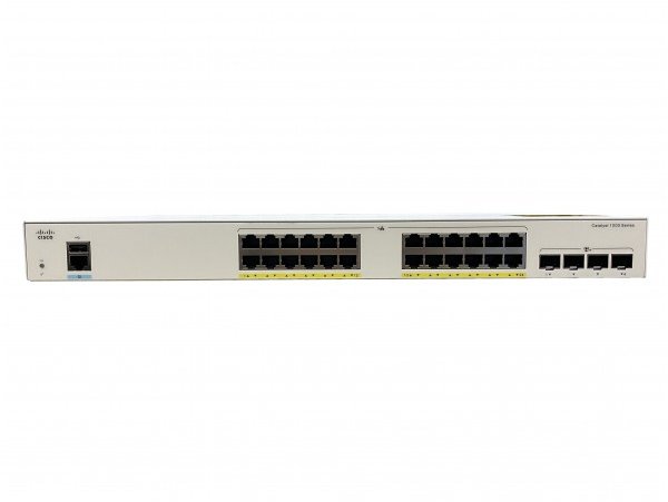 C1000-24P-4X-L Cisco Catalyst 1000 with 24x 10/100/1000 PoE+ ports, 4x 10G SFP+